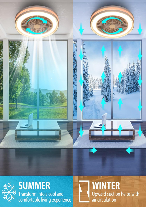 Adjustable lighting fan with multiple lighting effects