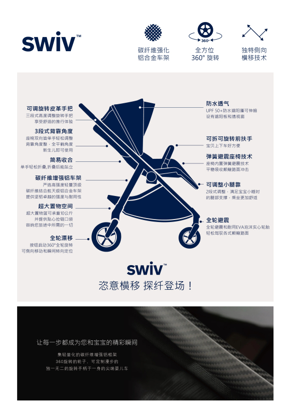 Drift three-in-one multi-mode stroller