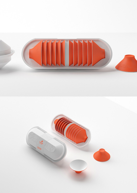 Pulp molded tea set