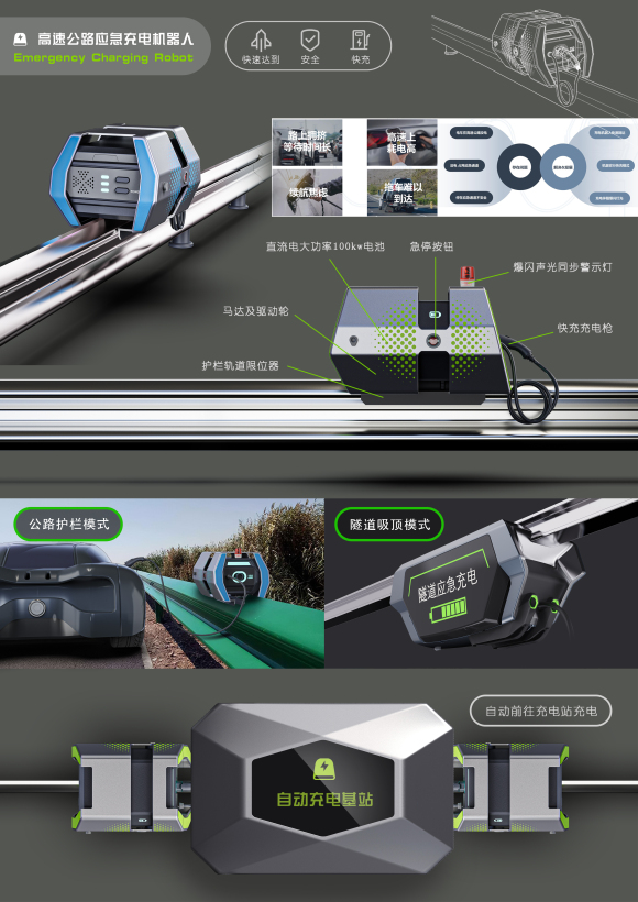 高速公路應急充電機器人