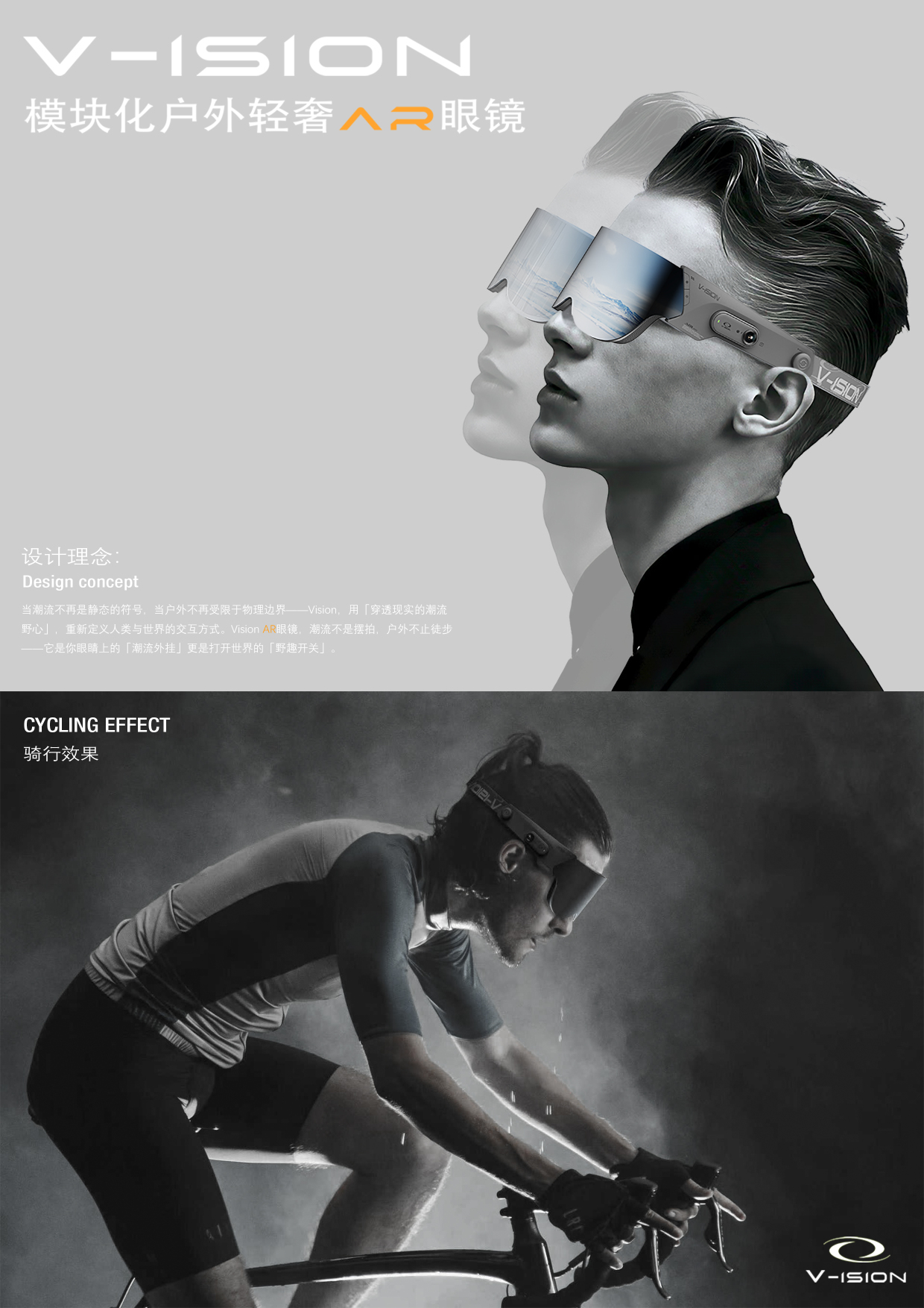 V-iSiON Modular Outdoor Light Luxury AR Glasses