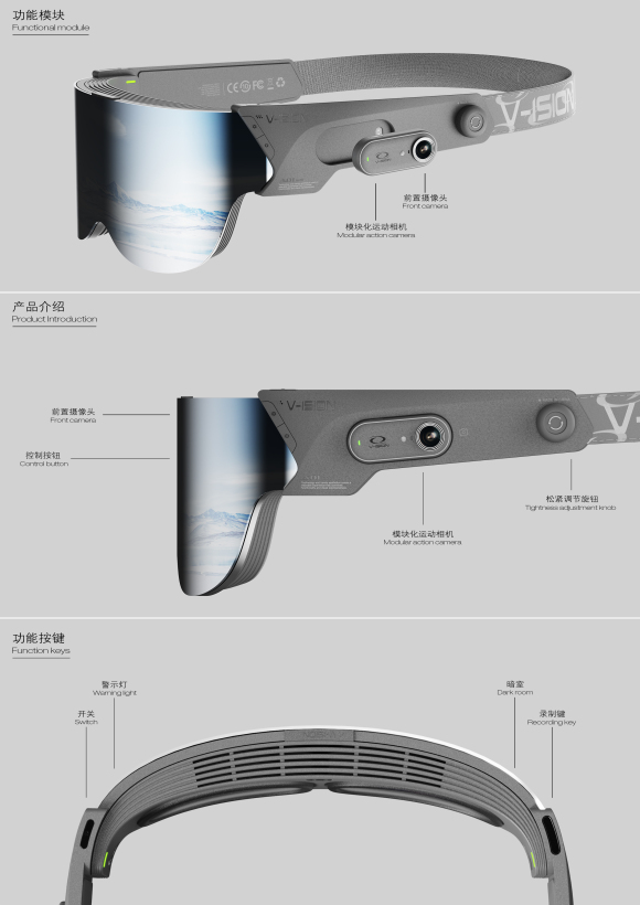 V-iSiON Modular Outdoor Light Luxury AR Glasses