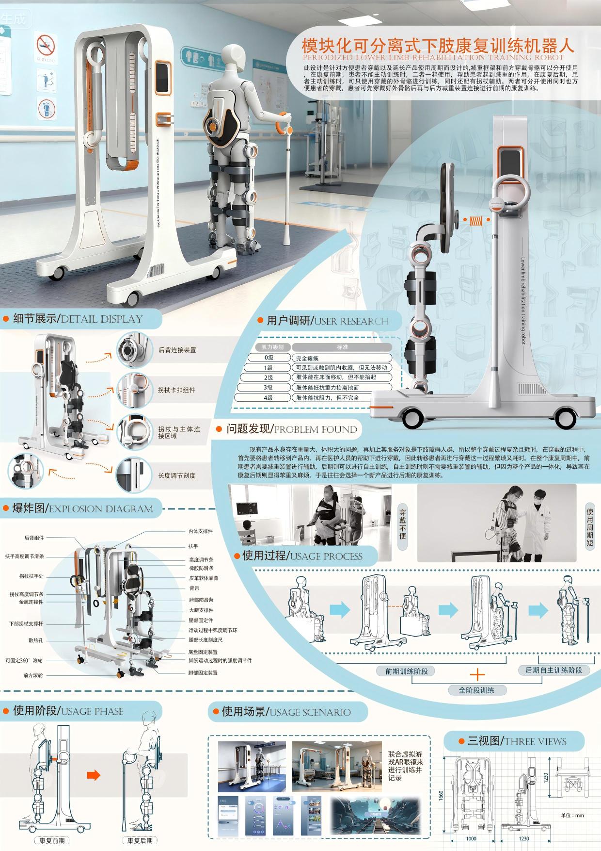 Full-stage lower limb rehabilitation training robot