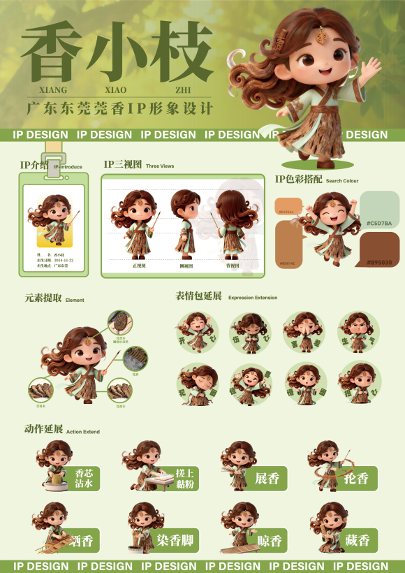 莞香精灵“香小枝”——东莞非遗IP潮玩新势力