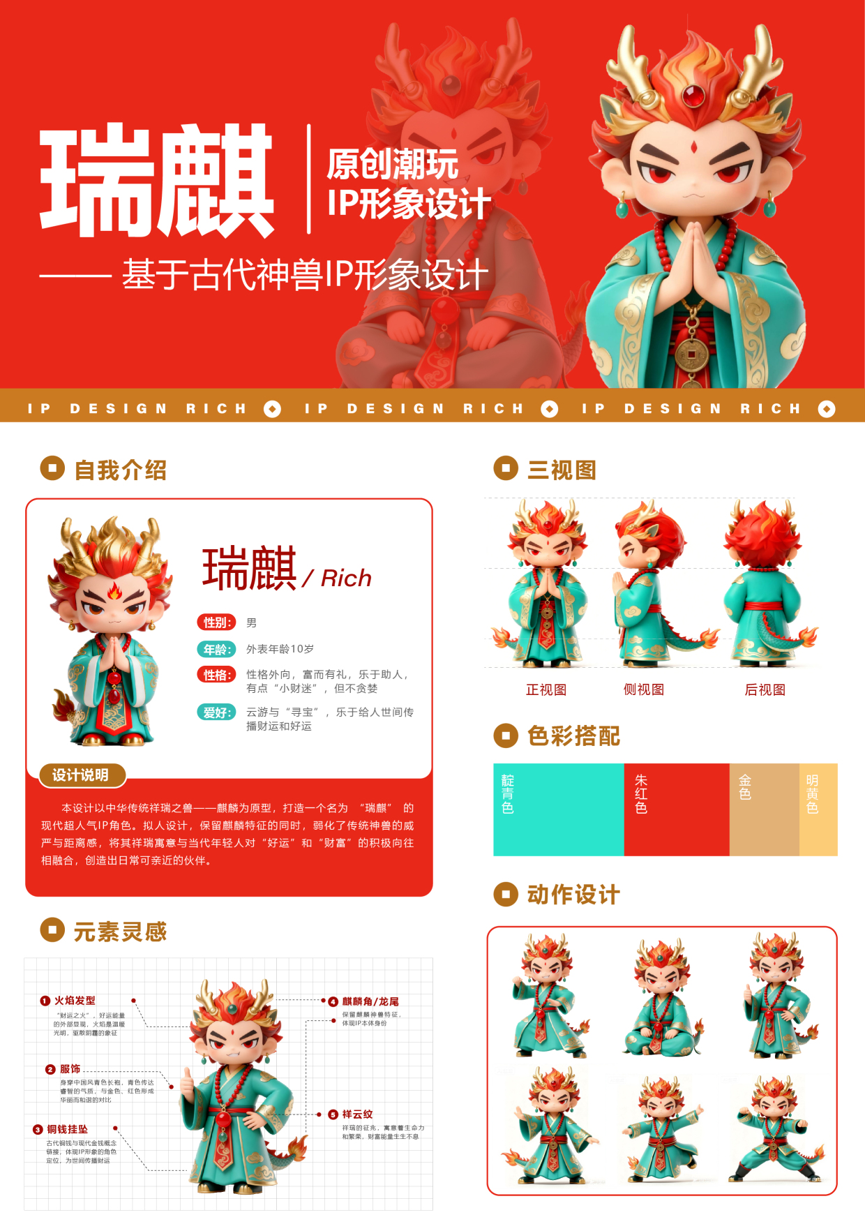 Ruiqi original tide play IP image design