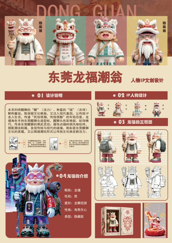《东莞龙福潮翁》—人物IP文创设计